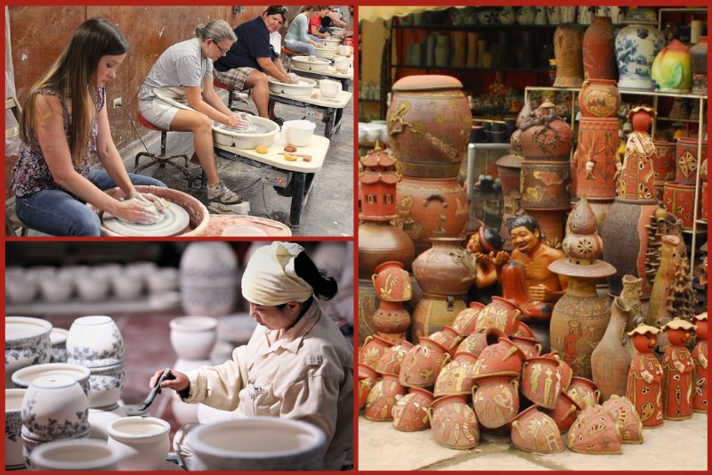 Souvenirs made from pottery in Vietnam